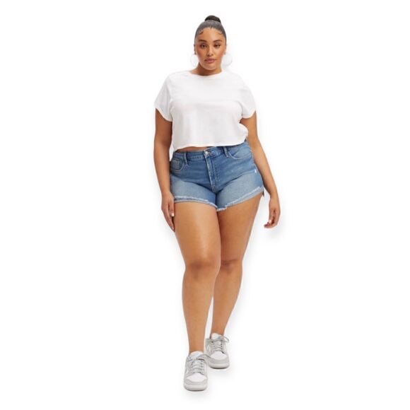 NEW Good American GOOD CURVE SHORT Shorts Women’s Plus Size 24 - Picture 6 of 13